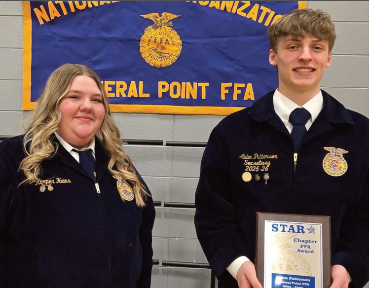 The Star Chapter Award for an outstanding second-year high school member went to, left to right: Harper Heins and Aiden Patterson.