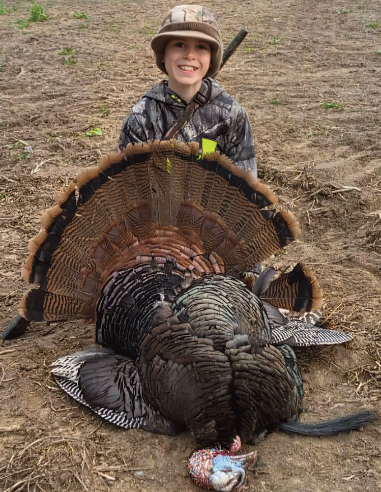 Emmett Bonnett with his turkey