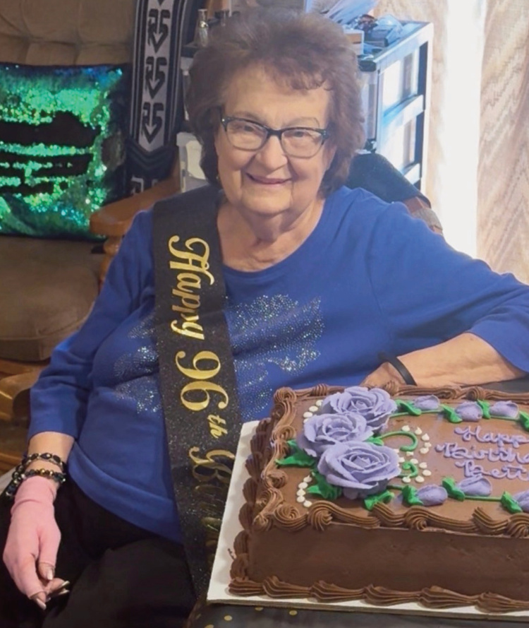 Betty Hayes Baxter, a definite "icon" to the area turned 96 recently with a party held at her Avoca home.