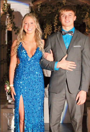 Sophie Miller and Emcee Mason Scullion