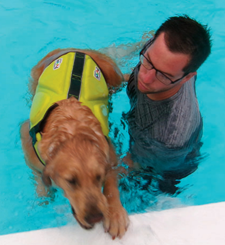 Owner Tyler Tonkin with dog Benny