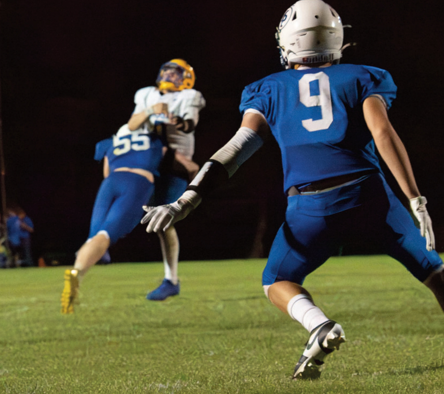 Sawyer Dannenberg stops an Arrow in his tracks. Photo by Robin Wiegman.